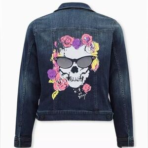 Torrid Limited Edition Betsey Johnson Skull Trucker Jacket Women’s Size 3(22-24)